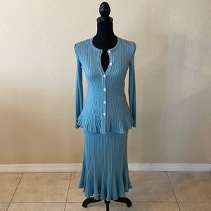 Salvatore Ferragamo cardigan and skirt set